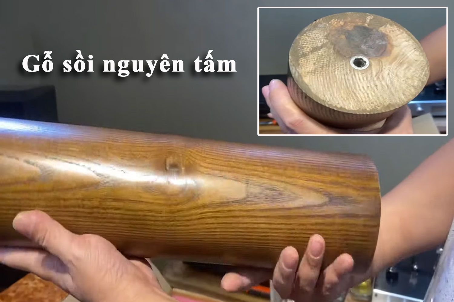 Chân Loa gỗ sồi nguyên tấm