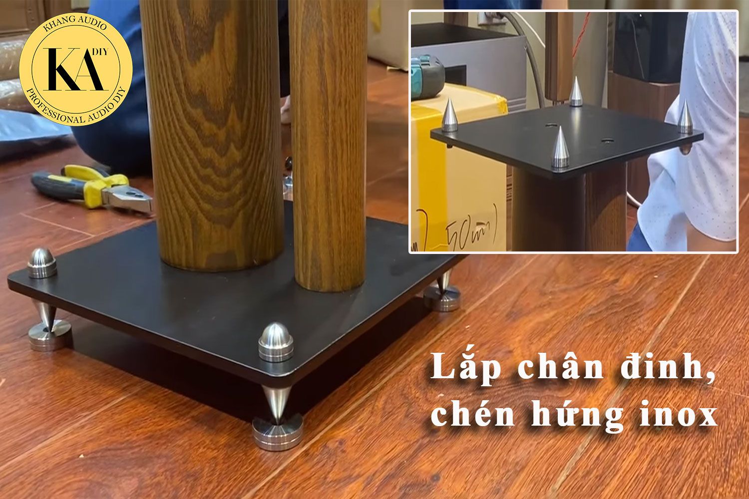 Lắp đặt Chân Loa  Bookshelf Hiend