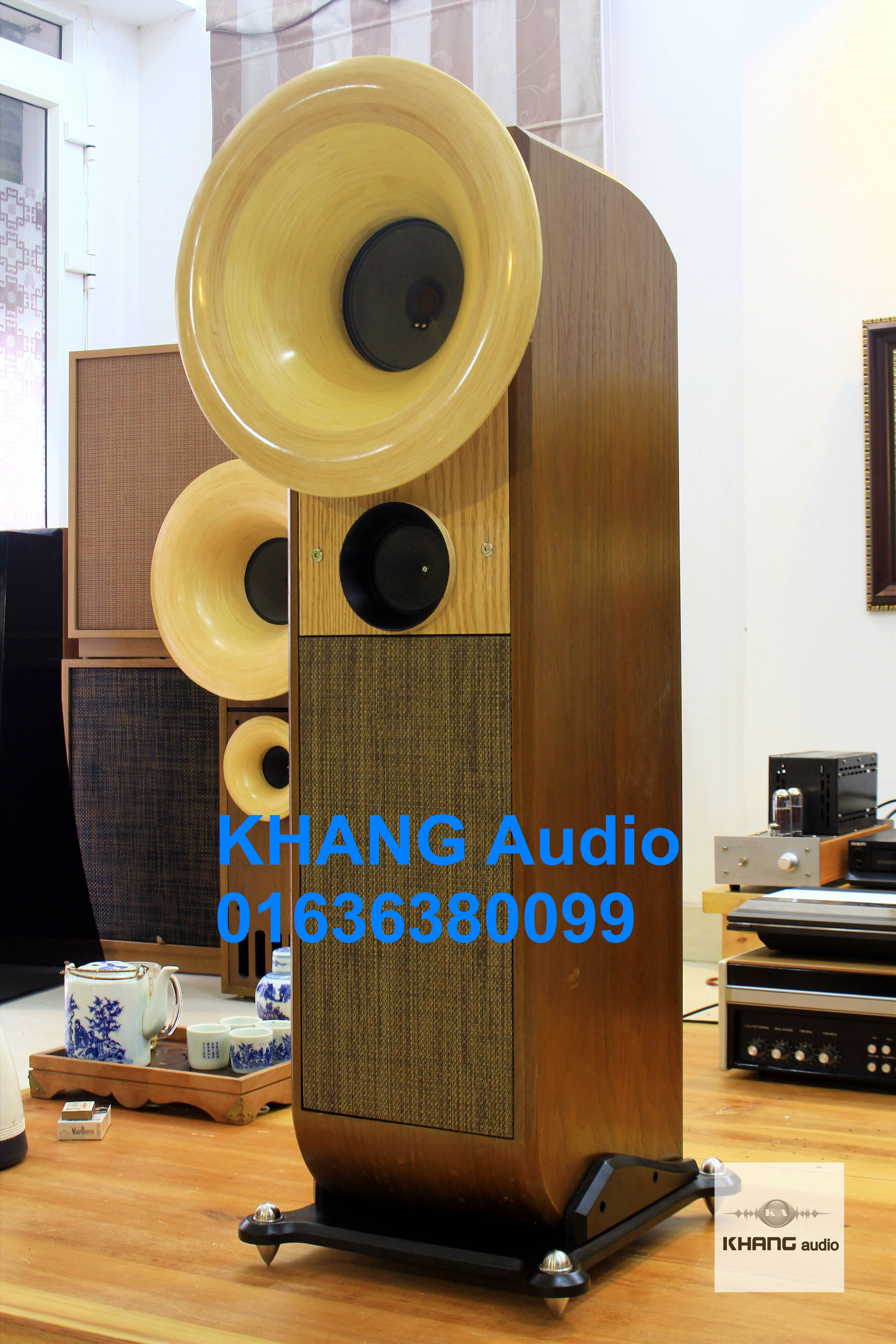 loa kèn gỗ sồi, thùng gỗ óc chó