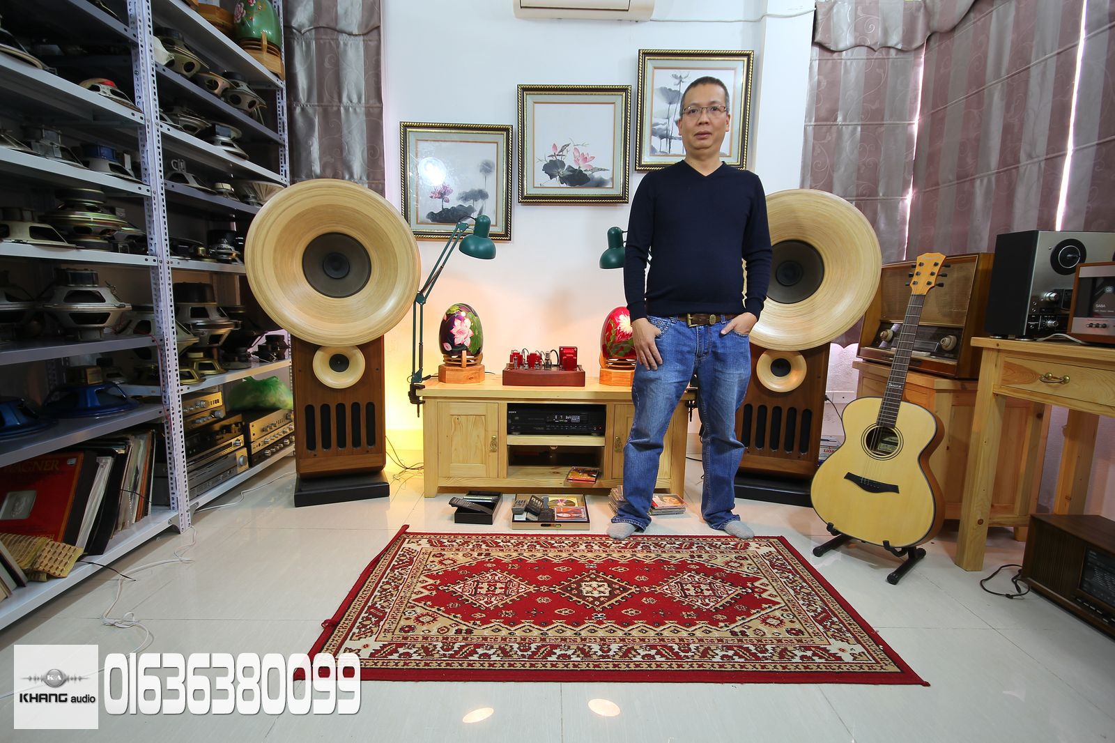 loa toàn dải thùng kèn gỗ của Khang-audio