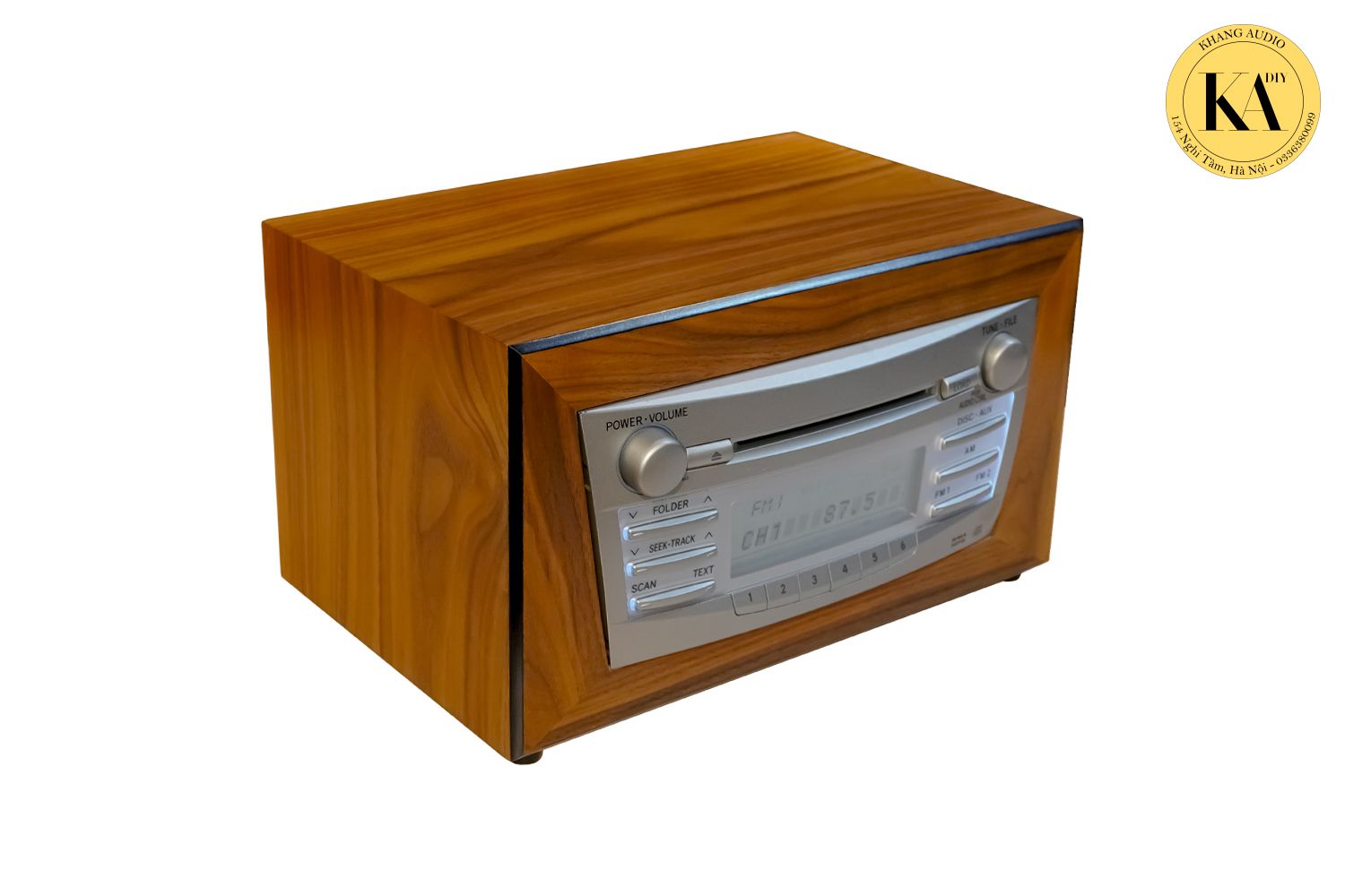Đầu Radio Camry vỏ gỗ óc chó - hình 2