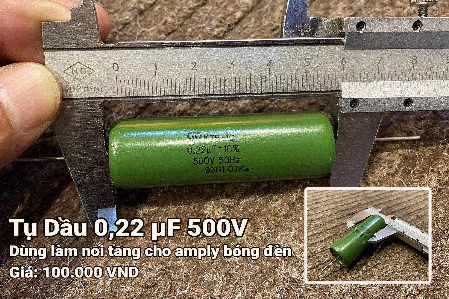 TỤ DẦU 0,22 μF 500V