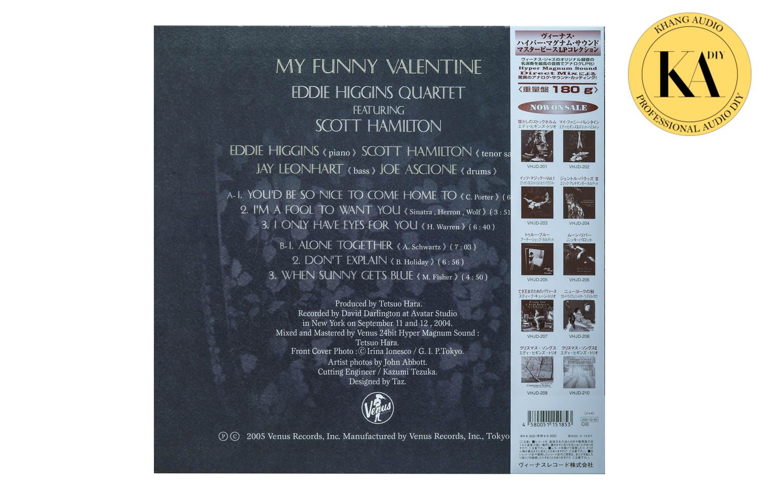 LP My Funny Valentine - Eddie Higgins Quartet featuring Scott Hamilton