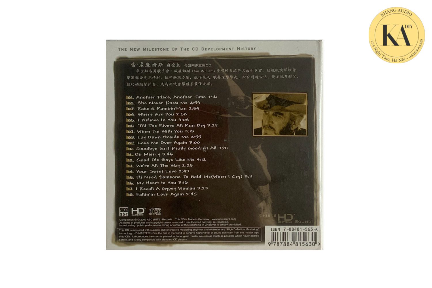 CD đĩa nhạc test dànDon Williams - Western Electric Khang Audio 0336380099
