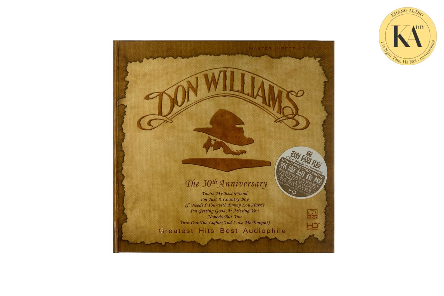 CD đĩa nhạc quốc tế test dàn Don Williams - Greatest Hits Best Audiophile Khang Audio 0336380099