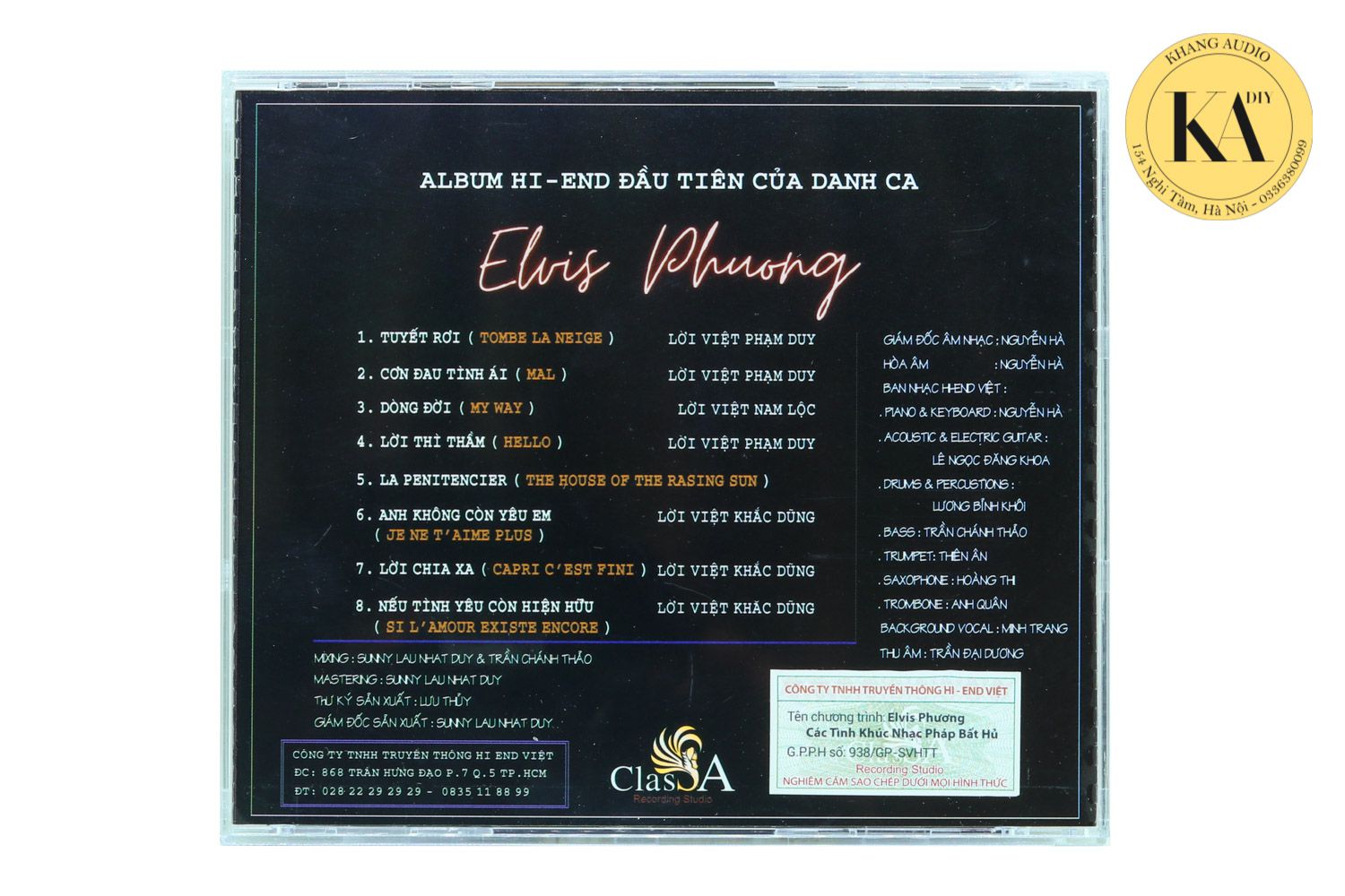 Elvis Phương - Các Tình Khúc Nhạc Pháp Bất Hủ Khang Audio 0336380099