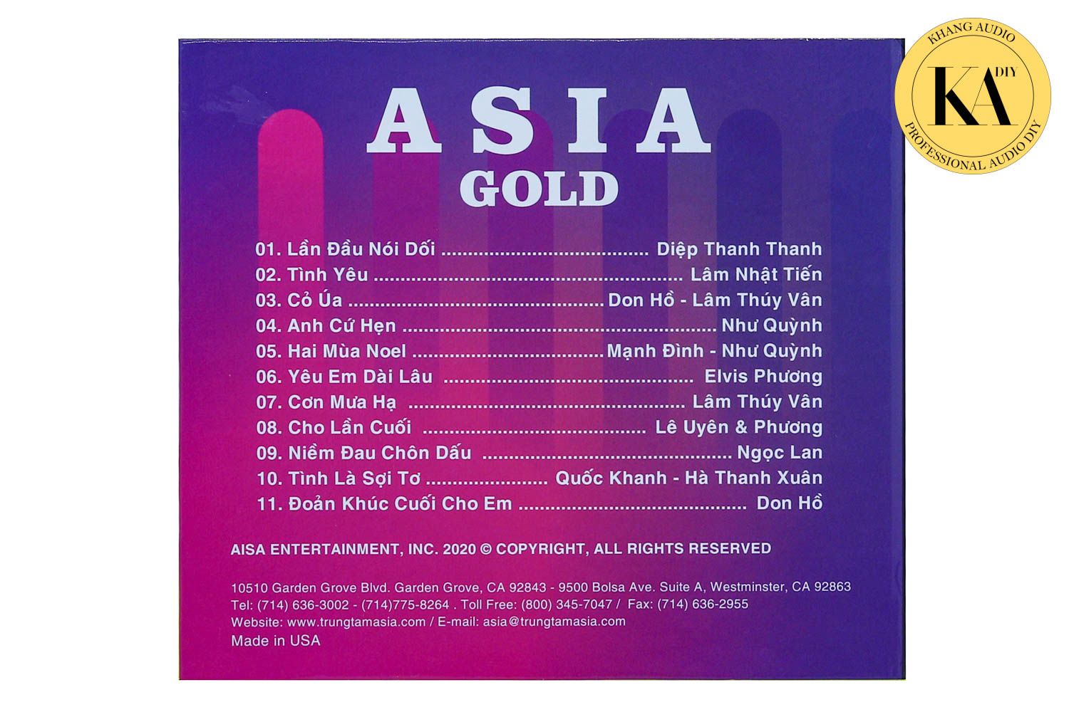 Nhạc Vàng Tuyển Chọn - ASIA GOLD Vol.7