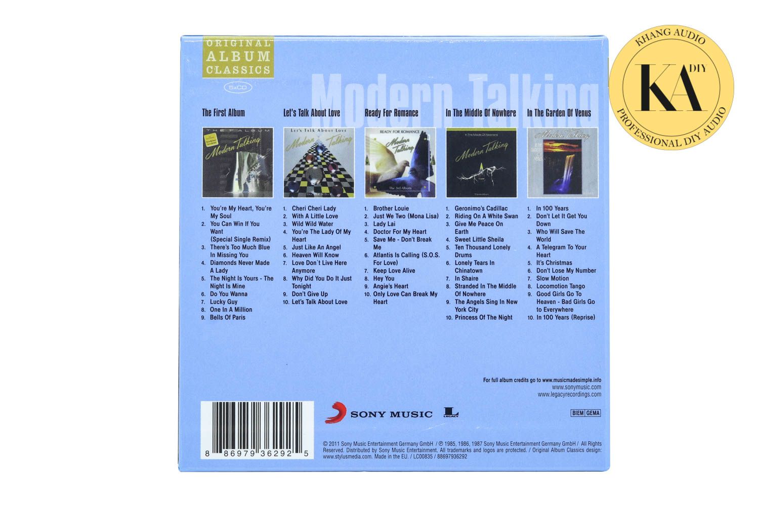 Modern Talking - Original Album Classics - 5CD Khang Audio 0336380099