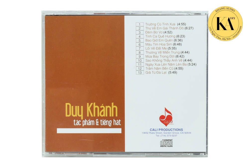 Tác Phẩm Và Tiếng Hát - Duy Khánh Khang Audio 0336380099