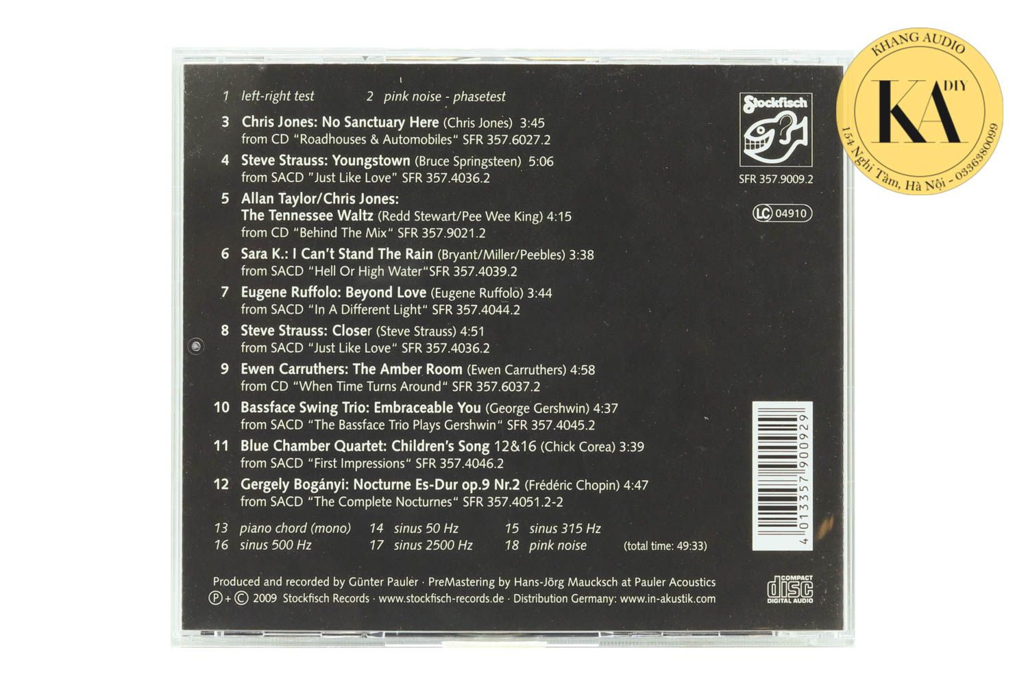 Easca Competition Evaluation Disc 2009 Khang Audio 0336380099