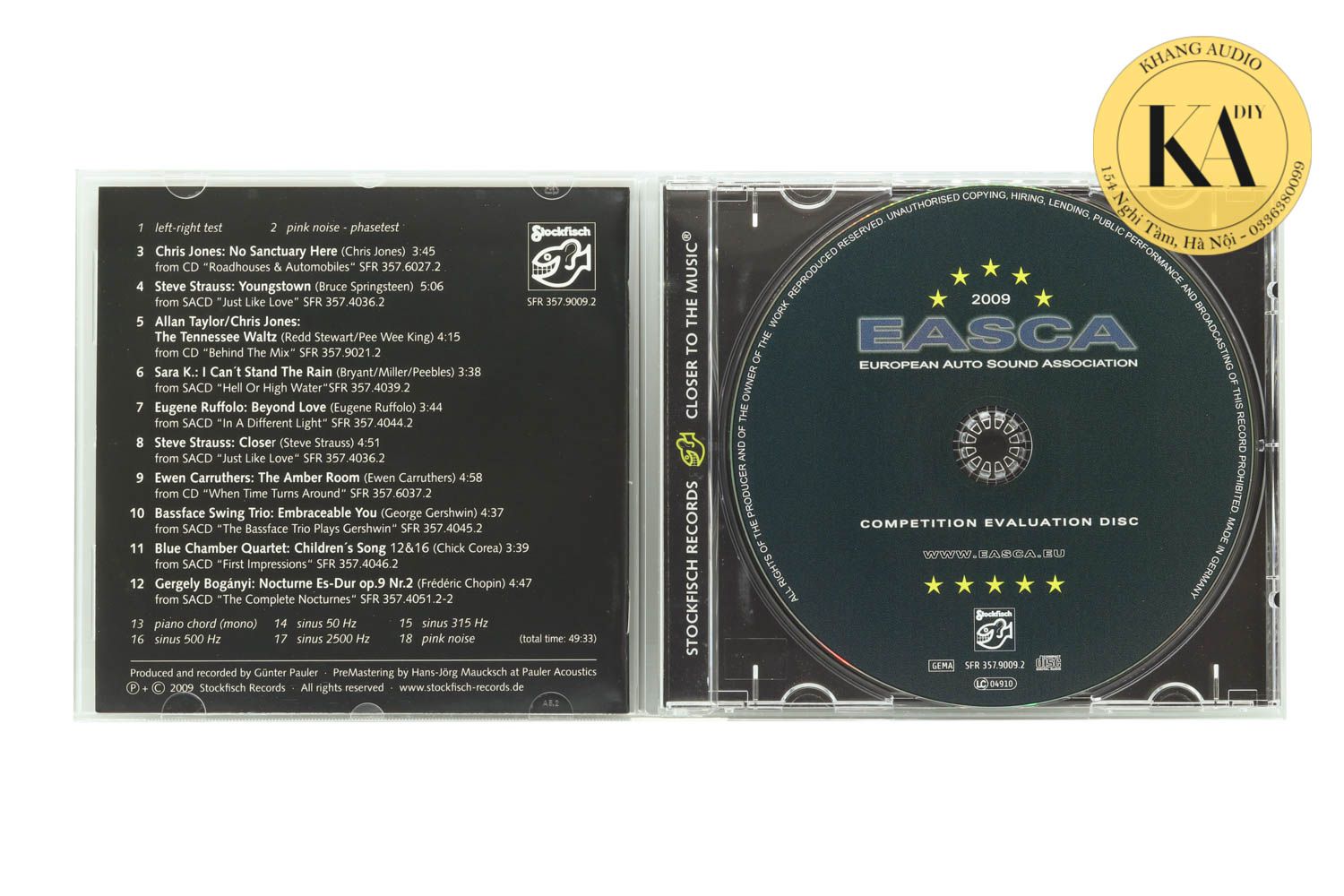 Easca Competition Evaluation Disc 2009 Khang Audio 0336380099