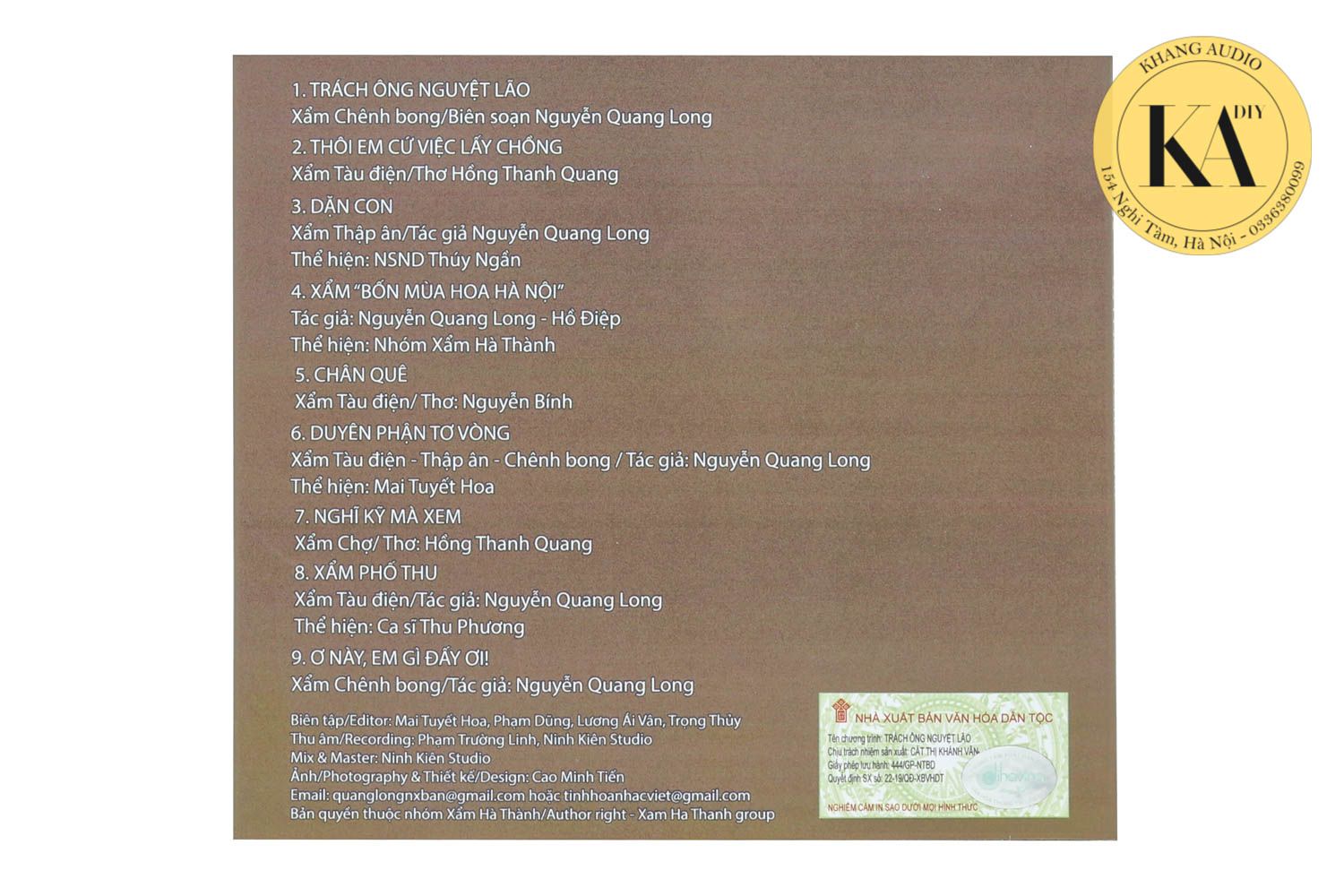 Xẩm - Trách ông Nguyệt Lão - Nguyễn Quang Long Khang Audio 0336380099