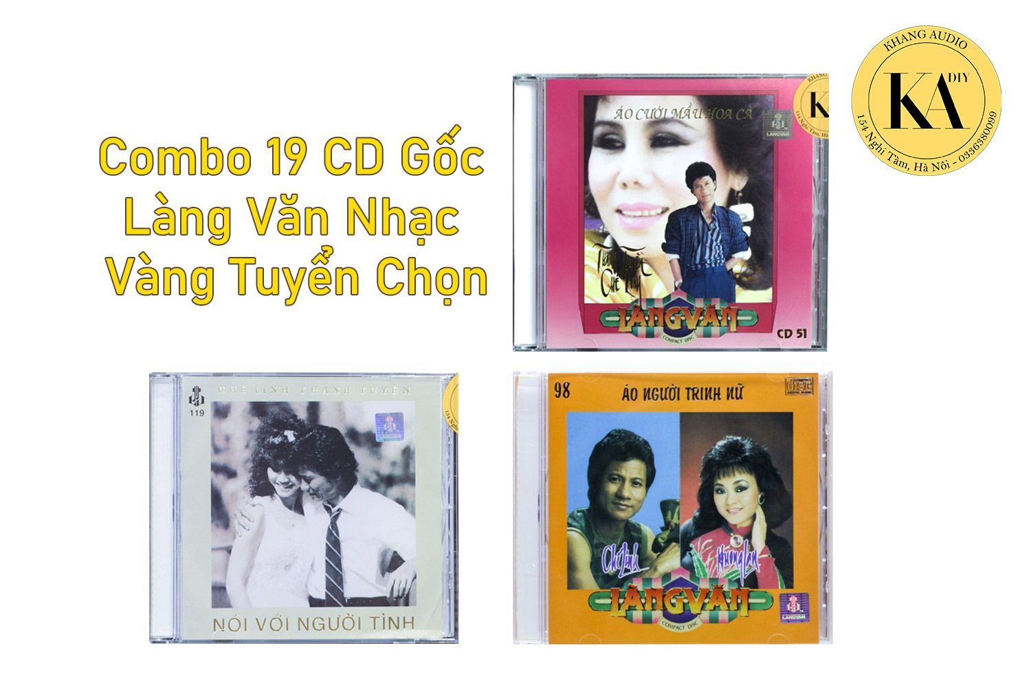 Combo CD Nhạc Vàng Nhạc Tình Tuyển Chọn Test Dàn Khang Audio 0336380099