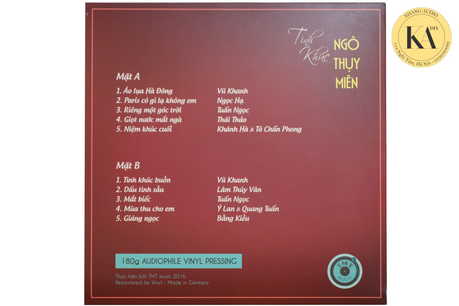 Đĩa Than LP Tình Khúc Ngô Thụy Miên - Nhiều Ca Sĩ Khang Audio 0336380099