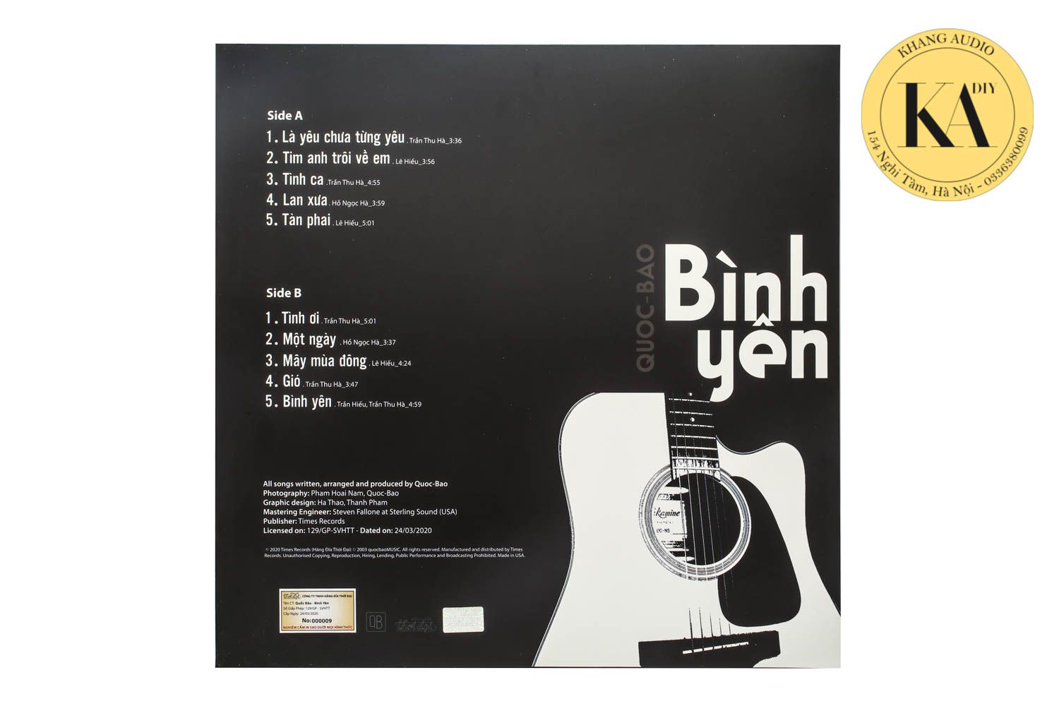 LP Bình Yên Quốc Bảo - Nhiều Ca Sĩ Khang Audio 0336380099