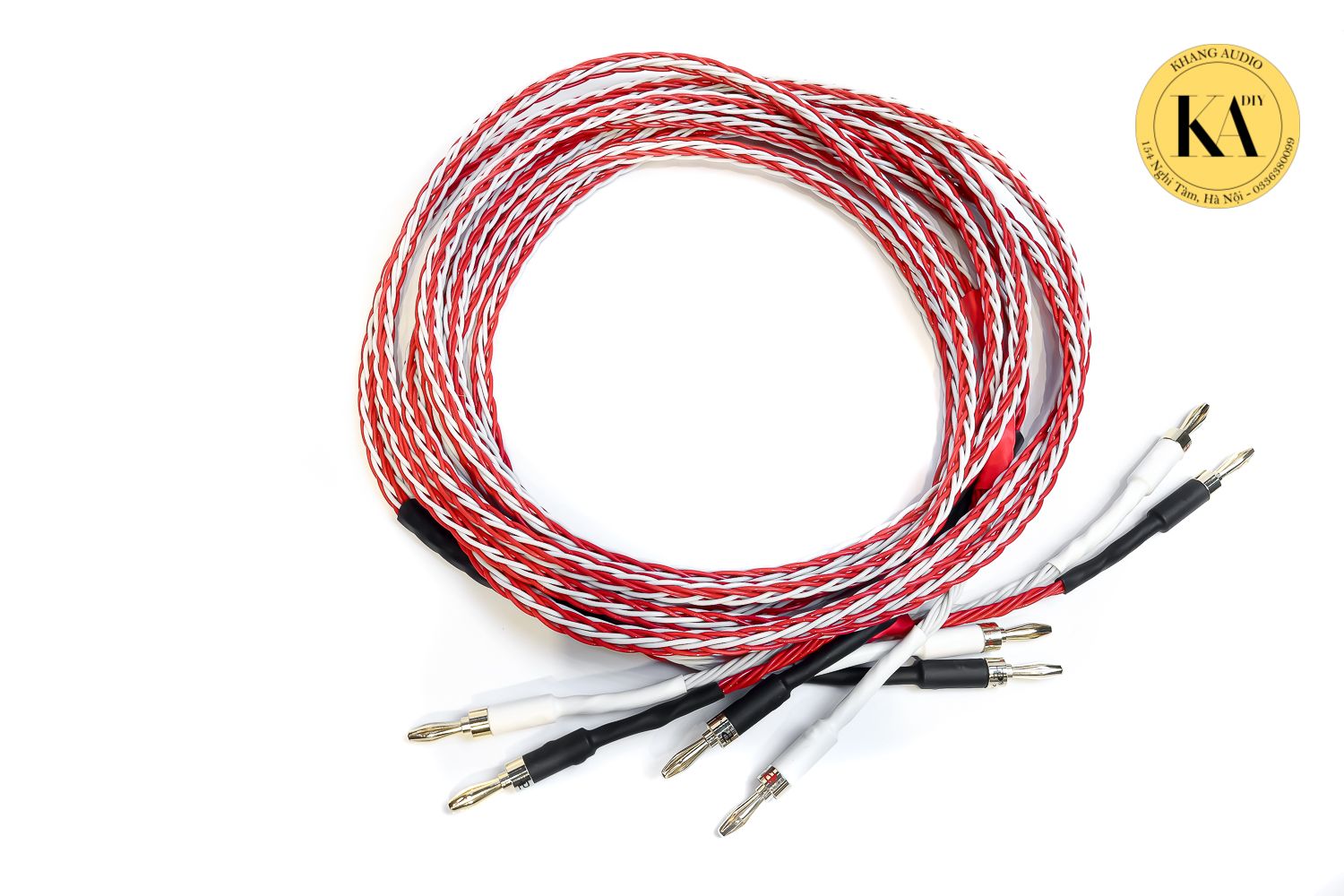 Dây Loa Siemens 12 Lõi Tết Mẫu Kimber (Màu Đỏ Trắng)