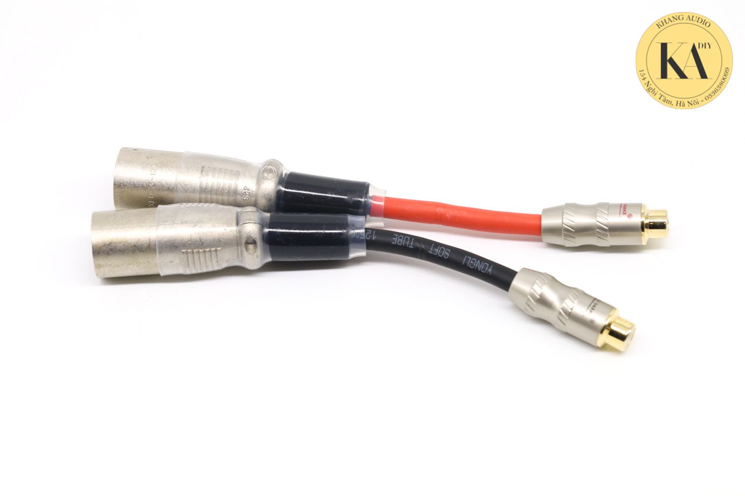 Bộ Chuyển 1 Đầu Balance Đực - 1 Đầu Cọc RCA (Hoa Sen) 2 Cái Khang Audio 0336380099