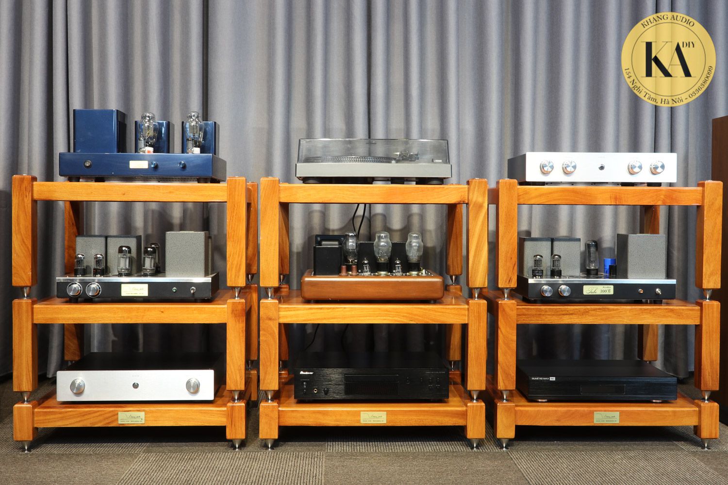 Kệ gỗ chống rung cho audio Khang Audio DIY 0336380099