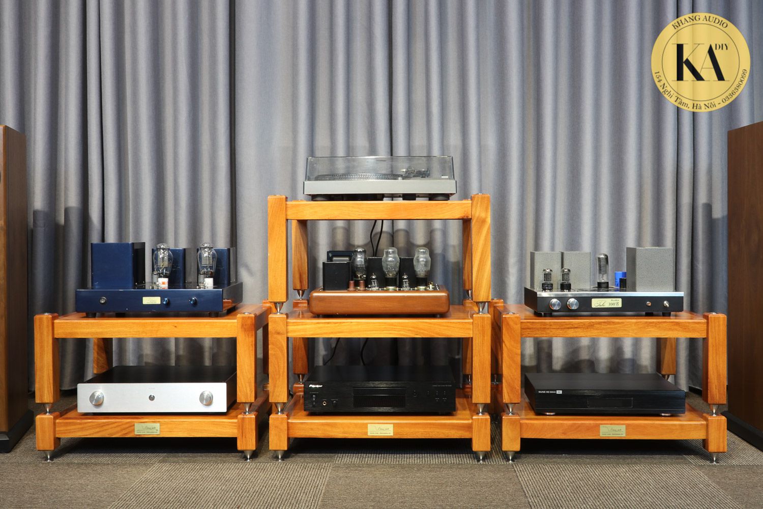 Kệ gỗ chống rung cho audio Khang Audio DIY 0336380099