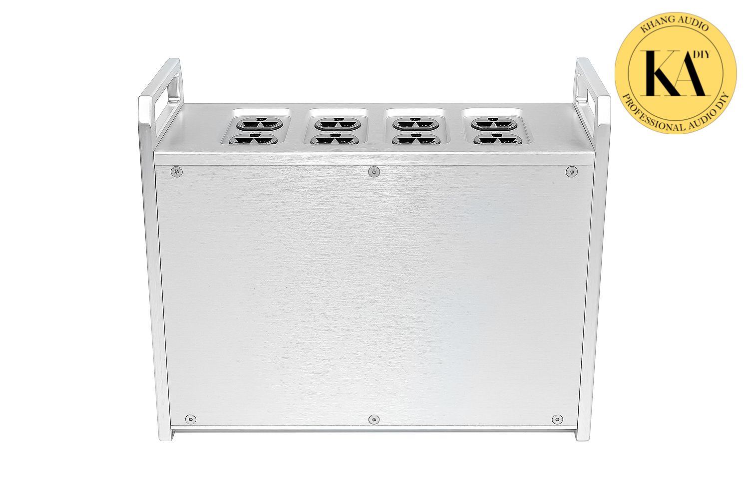 Mặt trên lọc điện Schaffner 50A với 8 ổ cắm chuẩn Mỹ