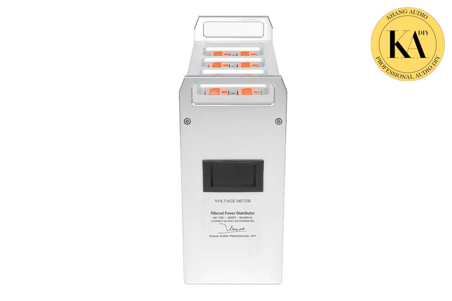 Lọc điện quai xách Schaffner 50A với ổ cắm chuẩn Mỹ màu cam