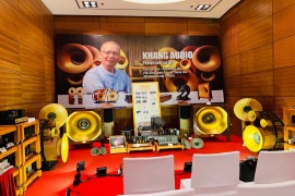 Ấn tượng với cặp loa kèn dát vàng của Khang Audio trong AV Show Hà Nội 2019